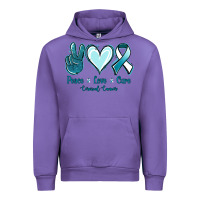 Tulip Peace Love Cure Cervical Cancer Urban Hoodie - Jasminsmagicworld