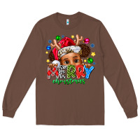 Chestnut Merry Christmas Long Sleeve Tee - CowhideDigitalArt