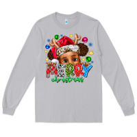 Moon Dust Merry Christmas Long Sleeve Tee - CowhideDigitalArt