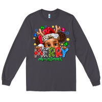 Smoke Merry Christmas Long Sleeve Tee - CowhideDigitalArt