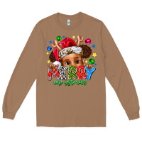 Toasted Coconut Merry Christmas Long Sleeve Tee - CowhideDigitalArt