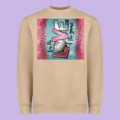 For The Love Of The Game Volleyball Heavyweight Sweatshirt Designed By Jasminsmagicworld