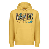 Antique Gold love texas map sunflower cactus cowhide leopard Premium Hoodie - Artiststas