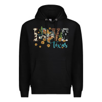 Black love texas map sunflower cactus cowhide leopard Premium Hoodie - Artiststas