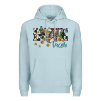 Blue Mist love texas map sunflower cactus cowhide leopard Premium Hoodie - Artiststas