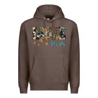 Coffee love texas map sunflower cactus cowhide leopard Premium Hoodie - Artiststas