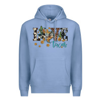 Colony Blue love texas map sunflower cactus cowhide leopard Premium Hoodie - Artiststas