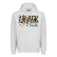 Dove Grey love texas map sunflower cactus cowhide leopard Premium Hoodie - Artiststas