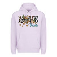 Lilac love texas map sunflower cactus cowhide leopard Premium Hoodie - Artiststas