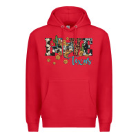 Red love texas map sunflower cactus cowhide leopard Premium Hoodie - Artiststas