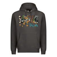 Smoke love texas map sunflower cactus cowhide leopard Premium Hoodie - Artiststas
