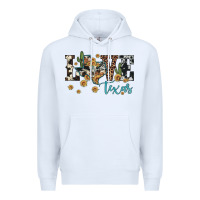 White love texas map sunflower cactus cowhide leopard Premium Hoodie - Artiststas