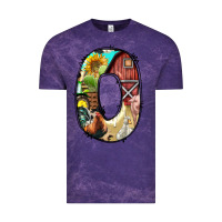 Cloud Purple farm life alphabet lowercase letters o Vintage Tee - BundleAndBundleShop