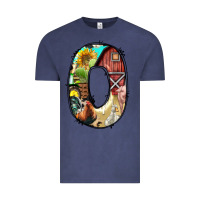 Vintage Denim farm life alphabet lowercase letters o Vintage Tee - BundleAndBundleShop