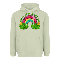 Matcha Happy St. Patrick's Day Rainbow And Shamrock Heavyweight Hoodie - RanaPortraitStore