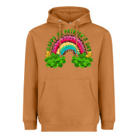 Meerkat Happy St. Patrick's Day Rainbow And Shamrock Heavyweight Hoodie - RanaPortraitStore