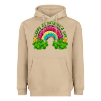 Mushroom Happy St. Patrick's Day Rainbow And Shamrock Heavyweight Hoodie - RanaPortraitStore