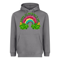 Storm Happy St. Patrick's Day Rainbow And Shamrock Heavyweight Hoodie - RanaPortraitStore