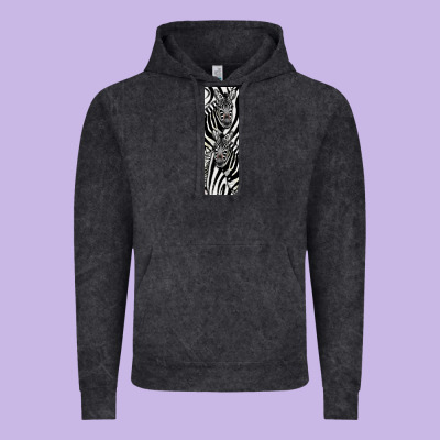 Zebra Vintage Hoodie Designed By Lillyallendesigns