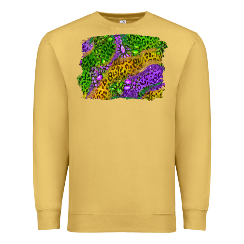 Leopard Gemstone Mardi Gras Premium Sweatshirt by RanaPortraitStore | Teevron