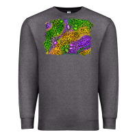 Charcoal Heather Leopard Gemstone Mardi Gras Premium Sweatshirt - RanaPortraitStore