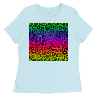 Colorful Leopard Seamless Pattern Ladies Tee | Teevron