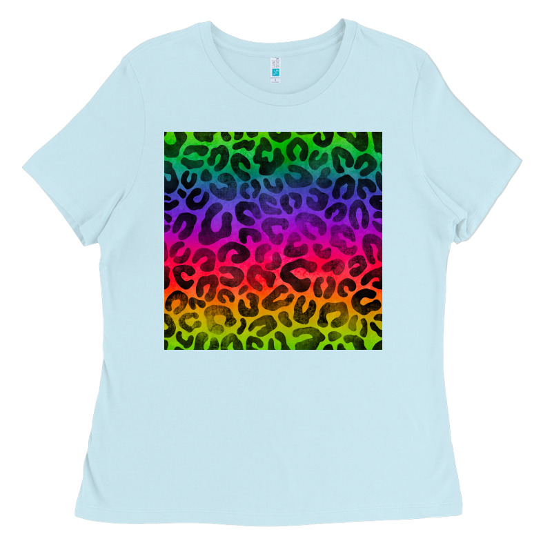 Colorful Leopard Seamless Pattern Ladies Tee by BundleAndBundleShop | Teevron