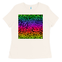Bone colorful leopard seamless pattern Ladies Tee - BundleAndBundleShop