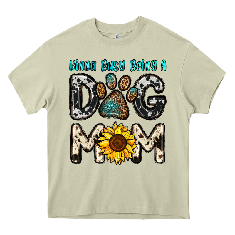 Kinda Busy Being A Dog Mom Heavy Core Tee by OliviaCreatesArt | Teevron