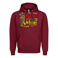 Burgundy My first cinco de mayo Zipper Hoodie - RanaPortraitStore