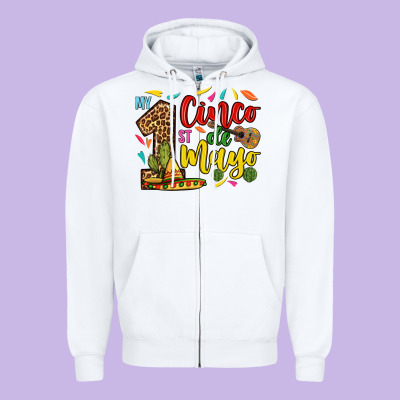 My First Cinco De Mayo Zipper Hoodie Designed By Ranaportraitstore