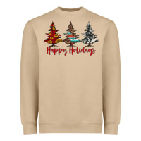 Mushroom happy holidays christmas trees Heavyweight Sweatshirt - Jasminsmagicworld