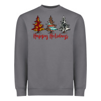 Happy Holidays Christmas Trees Heavyweight Sweatshirt | Teevron