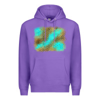 Purple Turquoise Leopard Background Premium Hoodie - Jasminsmagicworld