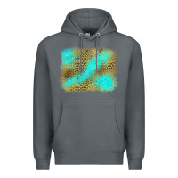 Rock Turquoise Leopard Background Premium Hoodie - Jasminsmagicworld
