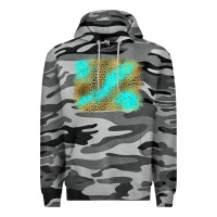 Slate Camo Turquoise Leopard Background Premium Hoodie - Jasminsmagicworld