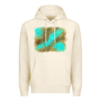 Tofu Turquoise Leopard Background Premium Hoodie - Jasminsmagicworld