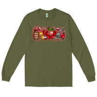 Army Green Merry Christmas Long Sleeve Tee - CowhideDigitalArt