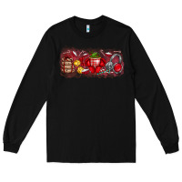 Black Merry Christmas Long Sleeve Tee - CowhideDigitalArt
