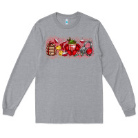 Heather Grey Merry Christmas Long Sleeve Tee - CowhideDigitalArt