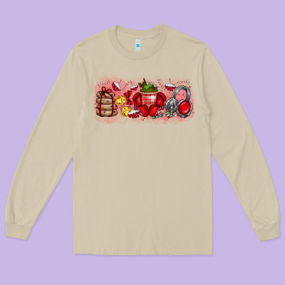 Merry Christmas Long Sleeve Tee Designed By Cowhidedigitalart