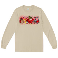 Mushroom Merry Christmas Long Sleeve Tee - CowhideDigitalArt