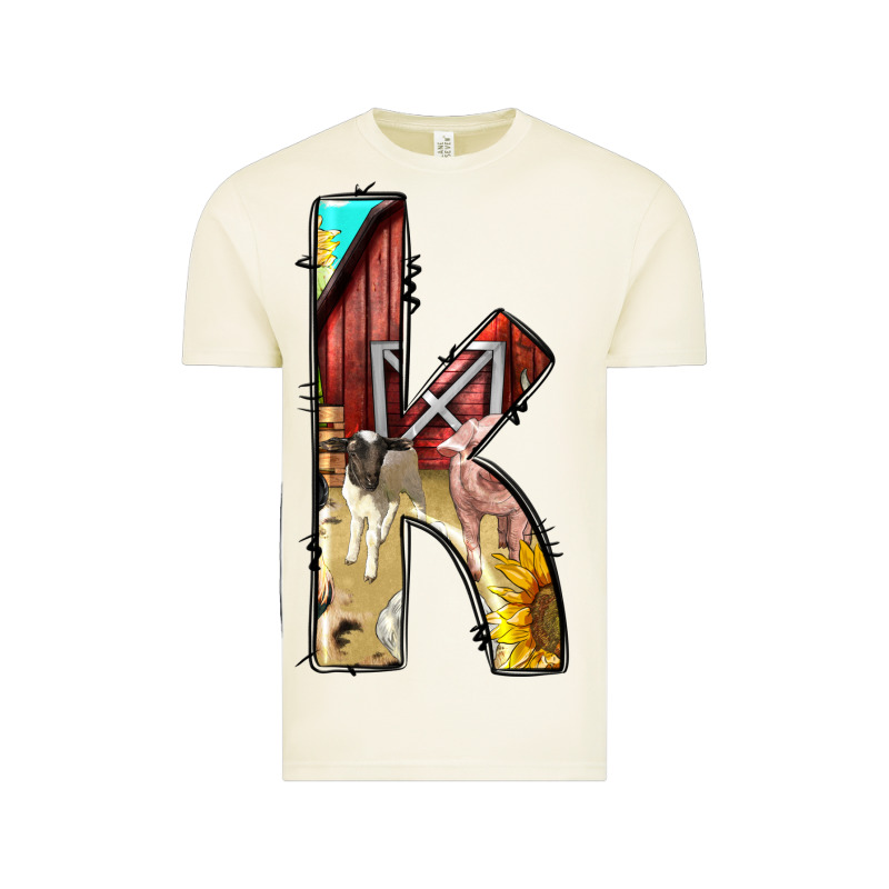 Farm Life Alphabet Lowercase Letters K Vintage Tee by BundleAndBundleShop | Teevron