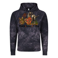 Cloud Black Peace Love T Rex Vintage Hoodie - LillyAllenDesigns