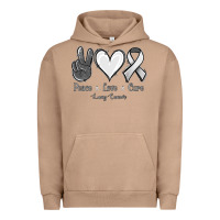 Pigment Burro Peace Love Cure Lung Cancer Urban Hoodie - Jasminsmagicworld