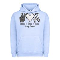 Pigment Grape Ice Peace Love Cure Lung Cancer Urban Hoodie - Jasminsmagicworld