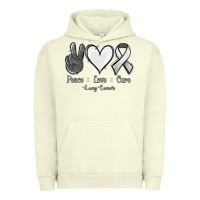 Pigment Pistachio Peace Love Cure Lung Cancer Urban Hoodie - Jasminsmagicworld