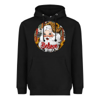Black believe Santa Claus Christmas Heavyweight Hoodie - Jasminsmagicworld