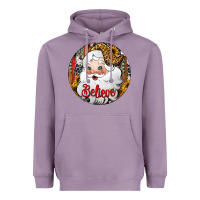 Lavender believe Santa Claus Christmas Heavyweight Hoodie - Jasminsmagicworld