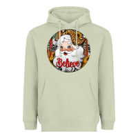 Matcha believe Santa Claus Christmas Heavyweight Hoodie - Jasminsmagicworld